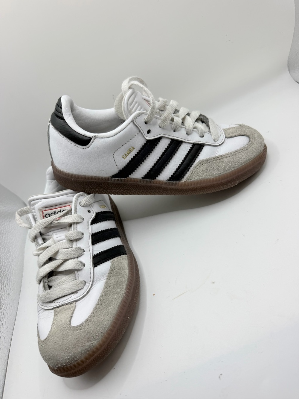 adidas samba Kids White, Black & Gum Classic Sneakers